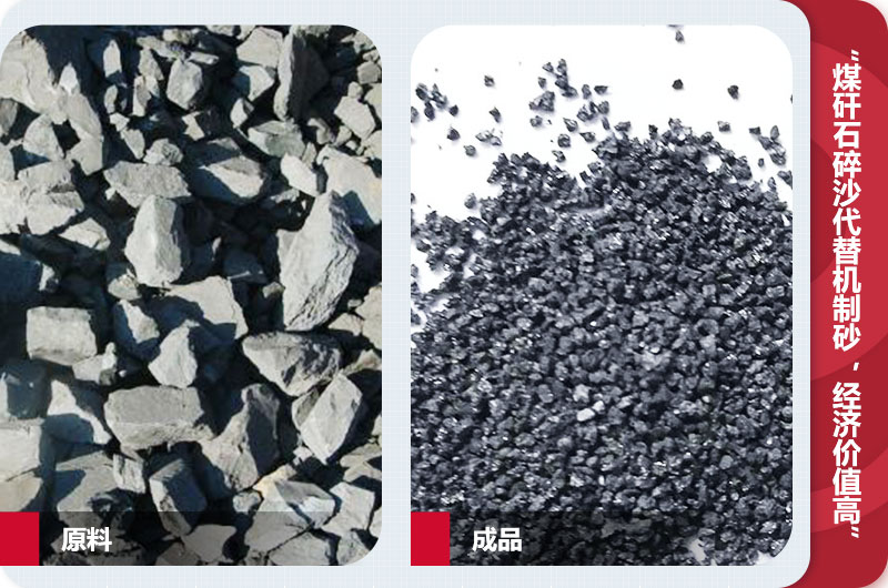煤矸石碎沙，級(jí)配合理，代替機(jī)制砂